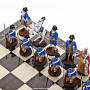 Шахматный ларец с оловянными фигурами "Полтава" 37х37 см, фотография 2. Интернет-магазин ЛАВКА ПОДАРКОВ