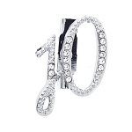 0071323/ДББКЮС516884 Бижутерия БРОШЬ БУКВА"Ю" серебристая