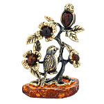 0071834/2315 Птички Синички на веточке Сувенир (коньячный)