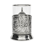 0033715-НИК Подстаканник никелированный "ТРОЙКА" 