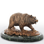 0021571 Бронза Скульптура "Медведь" патиниров.