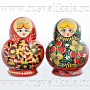 Матрешка Хохломская 5 мест (в ассортименте), фотография 2. Интернет-магазин ЛАВКА ПОДАРКОВ