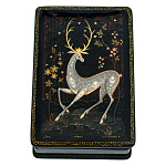 0076795 Лаковая миниатюра Шкатулка "ЛАНЬ"12*08 см 30,3