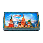 Шкатулка-купюрница из папье-маше с принтом "Москва. Кремль"