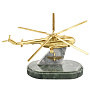 Бронзовая статуэтка с позолотой "Вертолет", фотография 1. Интернет-магазин ЛАВКА ПОДАРКОВ