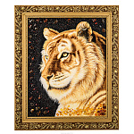 Картина янтарная "Тигр" 51 х 61см