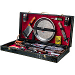 0090143/АА  ШАШЛЫЧНЫЙ НАБОР "Пикник"  в кожаном футляре