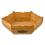 Поднос шестигранный из карельской березы