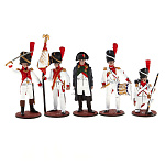 0069659 Оловянная миниатюра Набор солдатиков "Наполеон и голандский полк"(5 фигур)