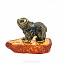 Статуэтка с янтарем "Медведица", фотография 1. Интернет-магазин ЛАВКА ПОДАРКОВ