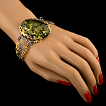 0050403/Браслет 724068 вст.янтарь р/п (Ag 925) 31