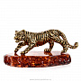 Статуэтка с янтарем "Тигр", фотография 1. Интернет-магазин ЛАВКА ПОДАРКОВ