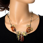 7230644/сред. вес 40-41гг  Серебро 925* ПОДВЕСКА вст.Янтарь р/п