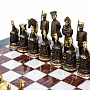 Шахматы из камня с фигурами из бронзы "Деревенские" 36х36 см, фотография 1. Интернет-магазин ЛАВКА ПОДАРКОВ