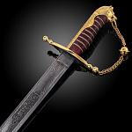 0063237 Оружие сувенирное САБЛЯ "КЛЫЧ" , дамаск, латунь