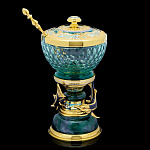 0066356/Ф Златоуст Икорница "Дары моря" Нефрит (без стопок) в П/У