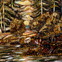 Картина янтарная "Водопад" 60 х 80 см, фотография 5. Интернет-магазин ЛАВКА ПОДАРКОВ