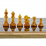 Шахматы с янтарными фигурами 28х28 см, фотография 2. Интернет-магазин ЛАВКА ПОДАРКОВ