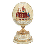 0023786 Традиции ФАБЕРЖЕ Сувенир ЯЙЦО пасх.муз. с каретой Е1102К-02