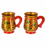 Питейный набор для пива "Золотая кудрина". Хохлома, фотография 3. Интернет-магазин ЛАВКА ПОДАРКОВ