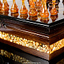 Шахматы в ларце с инкрустацией из янтаря и янтарными фигурами, фотография 6. Интернет-магазин ЛАВКА ПОДАРКОВ
