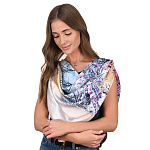 007110007 ПЛАТОК шелк 100% 89*89см ручной подшив в П/У