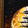 Картина янтарная "Закат и парусник" 60х40 см, фотография 4. Интернет-магазин ЛАВКА ПОДАРКОВ