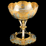 0049023 Златоуст Ваза д/фруктов  (эмаль, позолота)