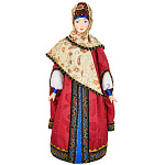 0056955 Кукла "Боярыня в телогрее, шапке-столбунце и платке 16-17 вв Древняя Русь" (0127)