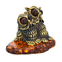 Статуэтка с янтарем "Совушки вместе навсегда", фотография 2. Интернет-магазин ЛАВКА ПОДАРКОВ