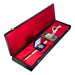 0080575 Подарочный набор "Наградной" (шашка+книга+орден Св.Станислава) (белая кожа)