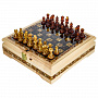 Шахматы с инкрустацией и фигурами из янтаря 28х28 см, фотография 1. Интернет-магазин ЛАВКА ПОДАРКОВ