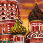 Картина янтарная "Храм Василия Блаженного" 60х80 см, фотография 2. Интернет-магазин ЛАВКА ПОДАРКОВ