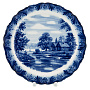 Тарелка декоративная "Пейзаж". Гжель, фотография 3. Интернет-магазин ЛАВКА ПОДАРКОВ