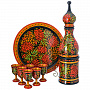 Питейный водочный набор на 6 персон "Рябина". Хохлома, фотография 6. Интернет-магазин ЛАВКА ПОДАРКОВ