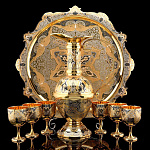  НАБОР ВИННЫЙ ВОСТОЧНЫЙ на 6 п.,блюдо+бокалы+кувшин в П/У