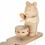 Богородская деревянная игрушка "Медведь барабанщик", фотография 2. Интернет-магазин ЛАВКА ПОДАРКОВ