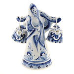 0064995 Гжель Скульптура "Водоноска" Авт. Исаев С.В.