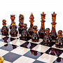 Шахматы с янтарными фигурами "Мини бочата" 48х48 см, фотография 1. Интернет-магазин ЛАВКА ПОДАРКОВ