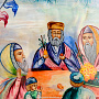 Картина на перламутре "Еврейский праздник" 25х34 см, фотография 3. Интернет-магазин ЛАВКА ПОДАРКОВ