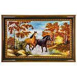 0073591-82*52см Картина янтарная крошка "ПЕЙЗАЖ" (70*40см внут.раз.)