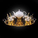 Чайно-кофейный сервиз на 6 персон "Малахит". Златоуст
