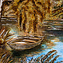 Картина янтарная "Лодка у берега" 60 х 80 см, фотография 6. Интернет-магазин ЛАВКА ПОДАРКОВ