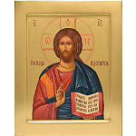 0016083/24*30см ИКОНА "Господь Вседержитель"сус. золото, Авторская ручная роспись.