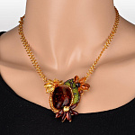 -038Н Украшения с янтарем КУЛОН "ЗОЯ МЕДОВЫЙ"