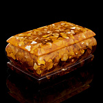 0064838/12*7,5*5,5см Янтарь Шкатулка средняя прямоугольная б/ножек 00-00000790