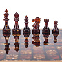 Шахматы с инкрустацией и фигурами из янтаря 28х28 см, фотография 3. Интернет-магазин ЛАВКА ПОДАРКОВ