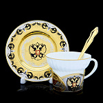 0053903/7999  черная  эмаль Златоуст Чайная пара  ПУ SUV-7999