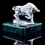 Статуэтка на камне "Телец" (серебро 875*), фотография 1. Интернет-магазин ЛАВКА ПОДАРКОВ