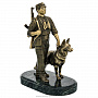 Бронзовая статуэтка "Пограничник", фотография 1. Интернет-магазин ЛАВКА ПОДАРКОВ